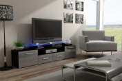 Zobrazit detail zboží: TV stůl Evora černá/šedá (TV stolky)