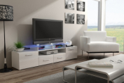 Zobrazit detail zboží: TV stůl Evora bílá/bílá (TV stolky)