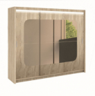 Zobrazit detail zboží: skříň Barcelona 250  sonoma/ sonoma/ zrcadlo (Skříně 250cm)