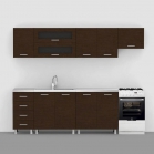 kuchyňská linka Rea 200+50cm wenge v57