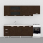 kuchyňská linka Rea 200+50cm wenge v72