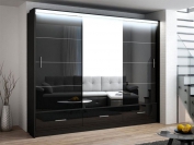 Zobrazit detail zboží: skříň Marsylia 250 černá lesk (Skříně 250cm)