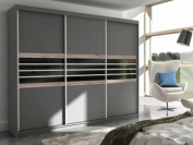 Zobrazit detail zboží: Šatní skříň Turyn 250 láva | Posuvné dveře (Skříně 250cm)