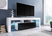 Zobrazit detail zboží: RTV stůl Toro 138 bílá/černá (TV stolky)