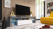 Zobrazit detail zboží: RTV stůl Toro 158 šedá/bílá (TV stolky)