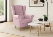 Zobrazit detail zboží: Křeslo ušák Lot starorůžové | Avra 10, pružiny Falista (Ušáky)