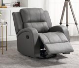 Polohovací křeslo, šedá, látka vintage, TV-4089 GREY