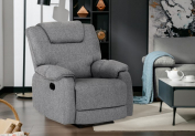 Relaxační křeslo, béžová, látka, TV-4088 SIL2