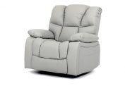 Relaxační křeslo, béžová, ekokůže, TV-4075 LAN