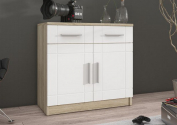 Zobrazit detail zboží: Komoda Padre 2D2S - sonoma / bílá (Komody z lamina)
