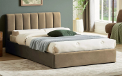 Zobrazit detail zboží: Čalouněná postel Montreal 120 cm hnědá – moderní postel (čalouněná postel 120cm)
