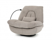 Polohovací křeslo TV-7081 Lan2 – béžová látka, 2 motory, otočné
