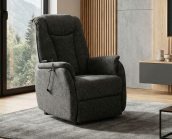 Zobrazit detail zboží: Polohovací křeslo TV-L8963 GREY2 | Elektrické 2 motory, vstávací funkce, šedá látka (Křesla polohovací a masážní)