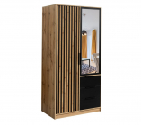 Zobrazit detail zboží: Šatní skříň Bali Lux D2 100 cm dub wotan se zrcadlem | Dvoudveřová (Skříně do 100cm)